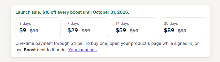 The Nest launch Pricing